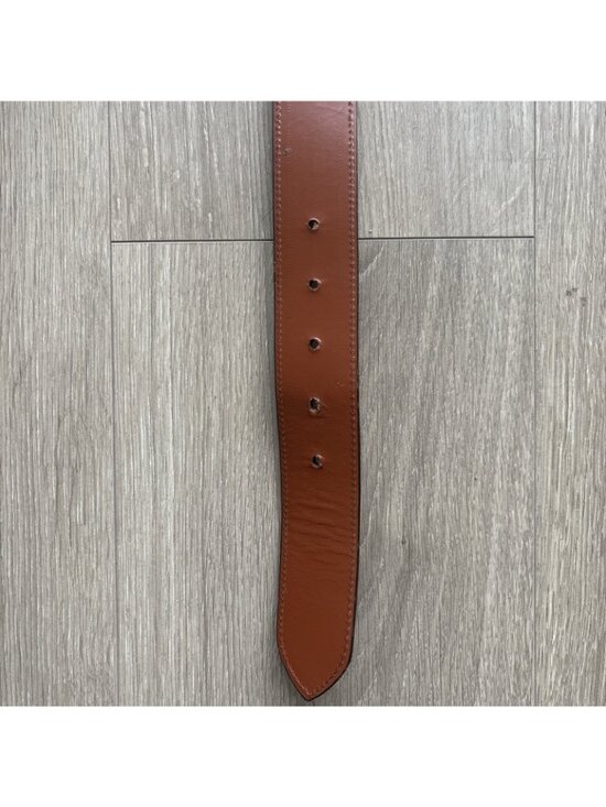 Lucchese Brown Leather Western Belt Handmade Silver Buckle Women Size 36 Rodeo